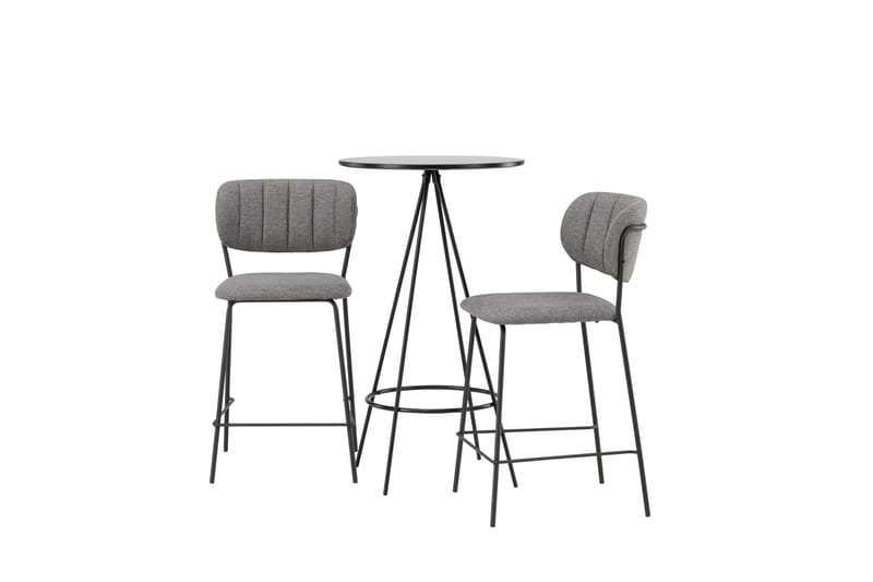 Bistro Spisegruppe 60 cm Rund med 2 Bell Stoler - Sort - Møbler - Bord - Spisegrupper