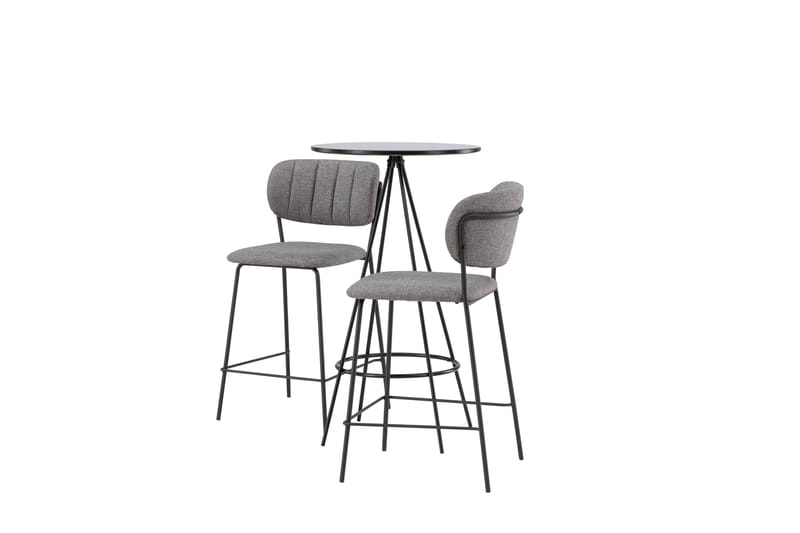 Bistro Spisegruppe 60 cm Rund med 2 Bell Stoler - Sort - Møbler - Bord - Spisegrupper