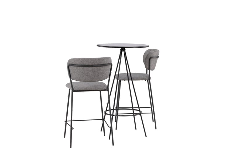 Bistro Spisegruppe 60 cm Rund med 2 Bell Stoler - Sort - Møbler - Bord - Spisegrupper