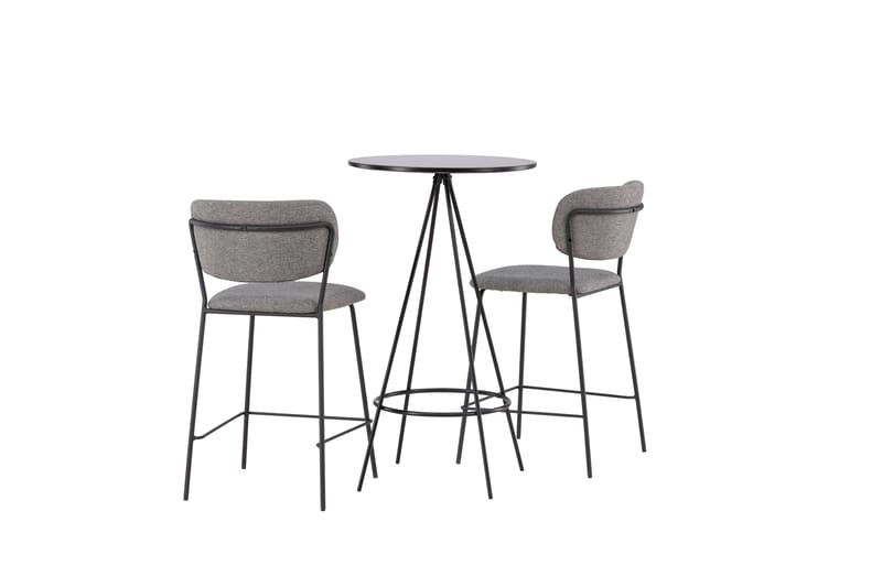 Bistro Spisegruppe 60 cm Rund med 2 Bell Stoler - Sort - Møbler - Bord - Spisegrupper