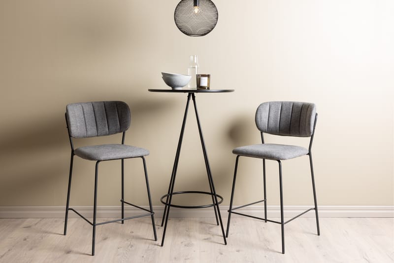 Bistro Spisegruppe 60 cm Rund med 2 Bell Stoler - Svart - Møbler - Bord - Spisegrupper