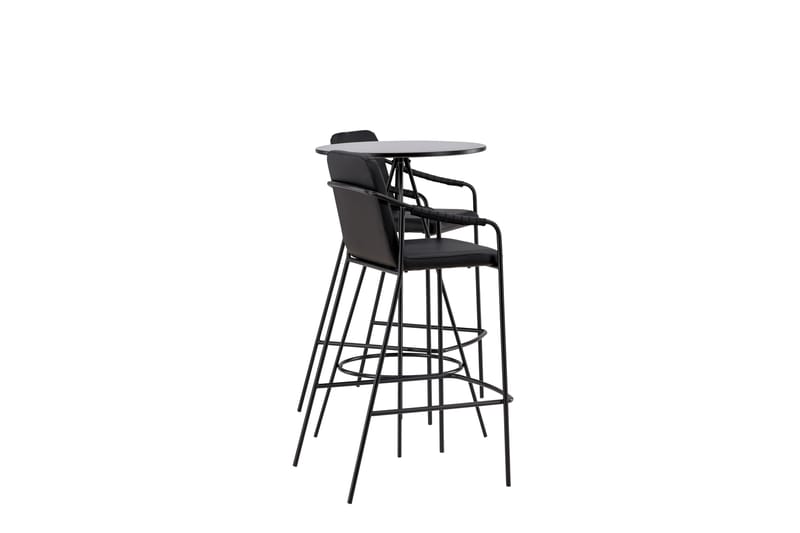 Bistro Spisegruppe 60 cm Rund med 2 Tvista Stoler - Sort - Møbler - Bord - Spisegrupper