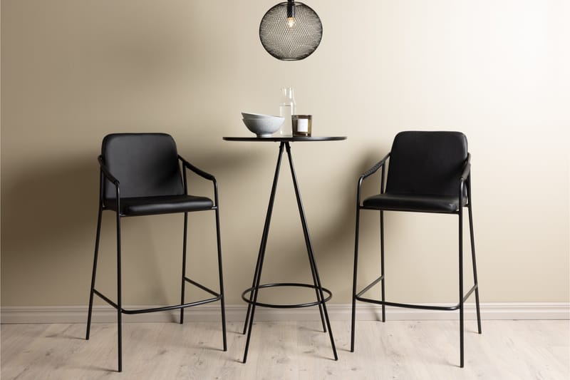 Bistro Spisegruppe 60 cm Rund med 2 Tvista Stoler - Svart - Møbler - Bord - Spisegrupper