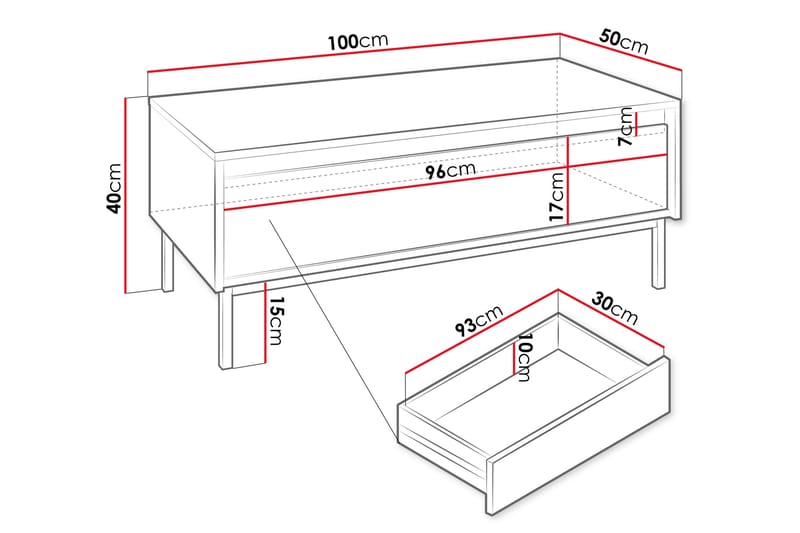 Bjurholm Sofabord 100 cm - Beige - Møbler - Bord - Sofabord