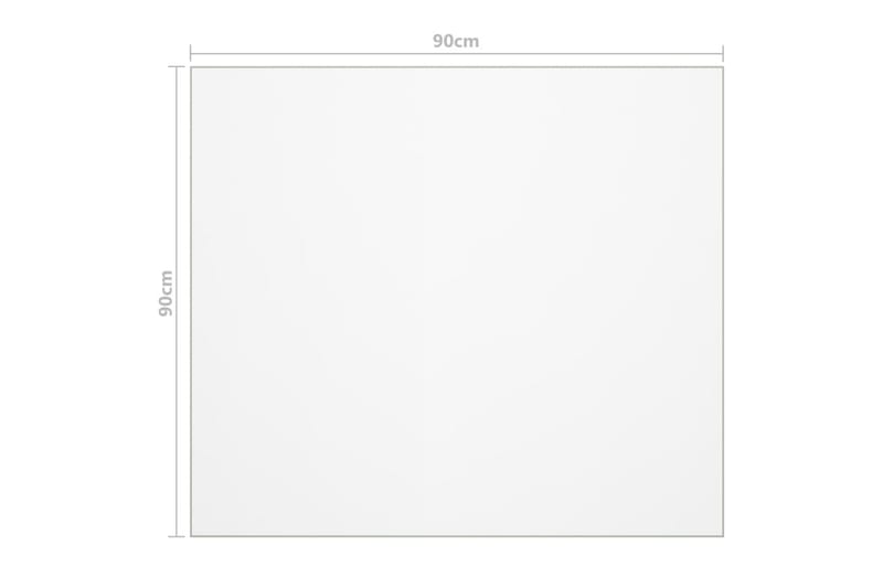 Bordbeskytter gjennomskinnelig 90x90 cm 2 mm PVC - Møbler - Bord - Bordtilbehør