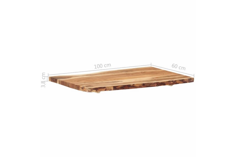 Bordplate heltre akasie 100x60x3,8 cm - Møbler - Bord - Bordtilbehør - Bordplate