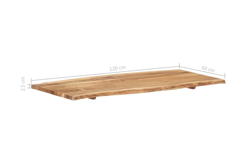 Bordplate heltre akasie 120x60x2,5 cm - Møbler - Bord - Bordtilbehør - Bordplate