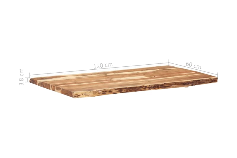 Bordplate heltre akasie 120x60x3,8 cm - Møbler - Bord - Bordtilbehør - Bordplate