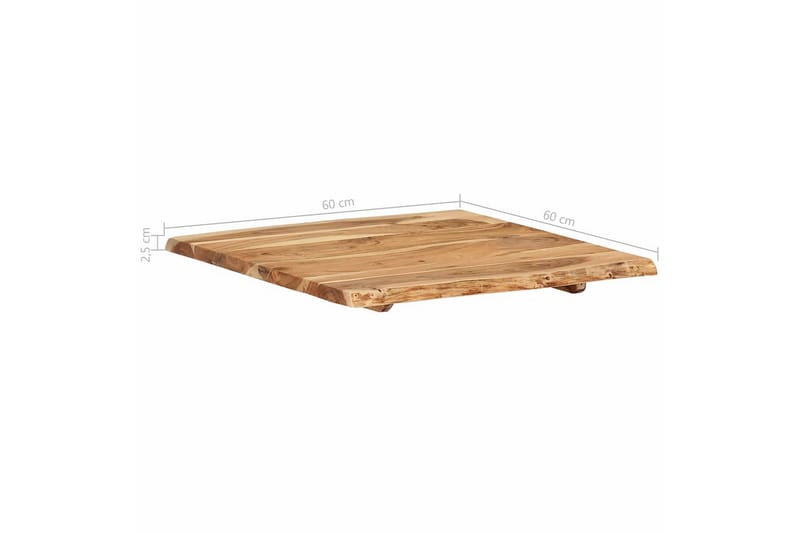 Bordplate heltre akasie 60x60x2,5 cm - Møbler - Bord - Bordtilbehør - Bordplate