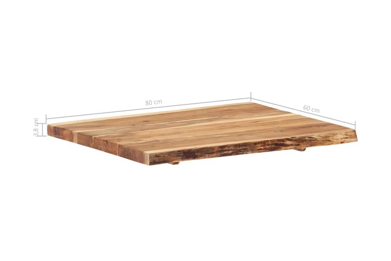 Bordplate heltre akasie 80x60x3,8 cm - Møbler - Bord - Bordtilbehør - Bordplate