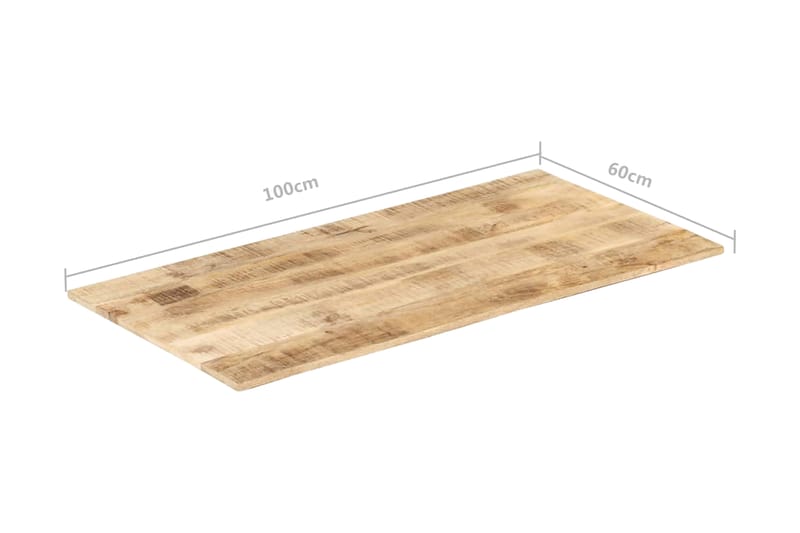 Bordplate heltre mango 15-16 mm 100x60 cm - Brun - Møbler - Bord - Bordtilbehør - Bordplate