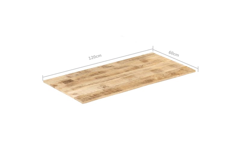 Bordplate heltre mango 15-16 mm 120x60 cm - Brun - Møbler - Bord - Bordtilbehør - Bordplate