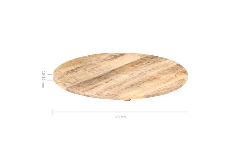 Bordplate heltre mango 15-16 mm 40 cm - Brun - Møbler - Bord - Bordtilbehør - Bordplate