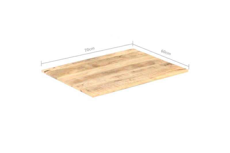 Bordplate heltre mango 15-16 mm 70x60 cm - Brun - Møbler - Bord - Bordtilbehør - Bordplate