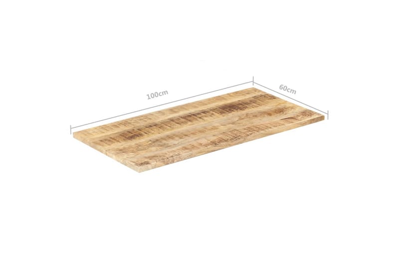 Bordplate heltre mango 25-27 mm 100x60 cm - Brun - Møbler - Bord - Bordtilbehør - Bordplate