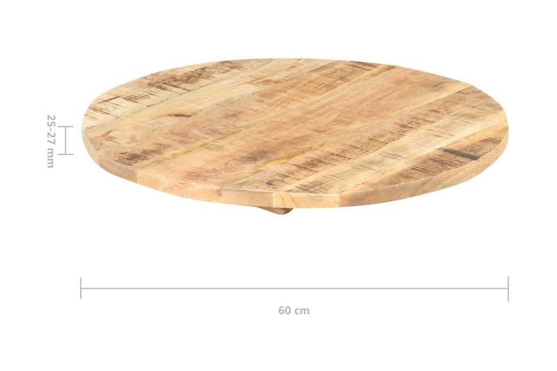 Bordplate heltre mango 25-27 mm 60 cm - Brun - Bordplate