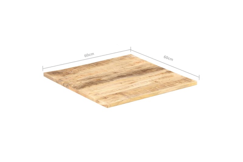 Bordplate heltre mango 25-27 mm 60x60 cm - Brun - Møbler - Bord - Bordtilbehør - Bordplate