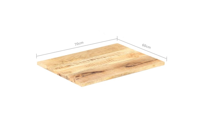 Bordplate heltre mango 25-27 mm 70x60 cm - Brun - Møbler - Bord - Bordtilbehør - Bordplate