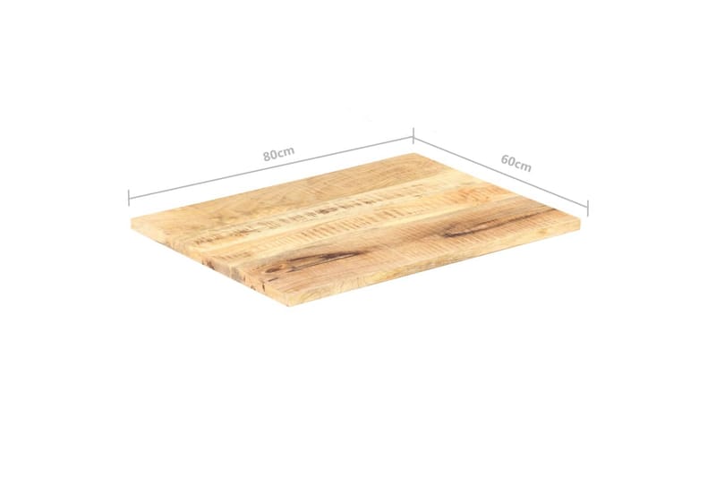 Bordplate heltre mango 25-27 mm 80x60 cm - Brun - Møbler - Bord - Bordtilbehør - Bordplate