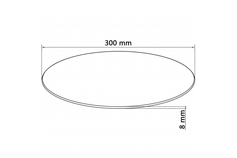 Bordplate Herdet glass Rund 300 mm - Møbler - Bord - Bordtilbehør - Bordplate