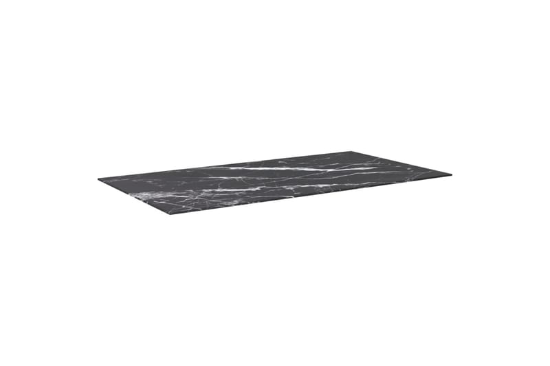 Bordplate svart 120x65 cm 8 mm herdet glass - Svart - Møbler - Bord - Bordtilbehør - Bordplate