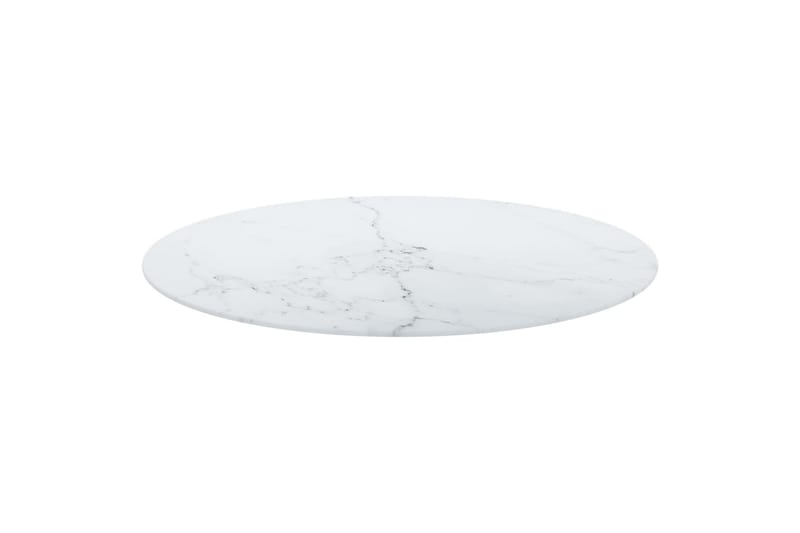 Bordplate hvit 80x1 cm herdet glass med marmor design - Hvit - Møbler - Bord - Bordtilbehør - Bordplate