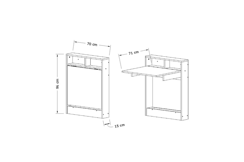 Bracked Barbord 70 cm - Hvit Marmor - Møbler - Bord - Barbord & ståbord