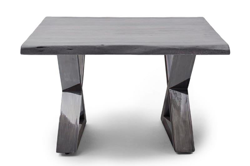 Cartagena Sofabord 75 cm Ben X-form - Grå/Sølv - Sofabord