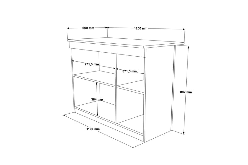 Ermanno Barbord 120 cm - Eik - Møbler - Bord - Barbord & ståbord