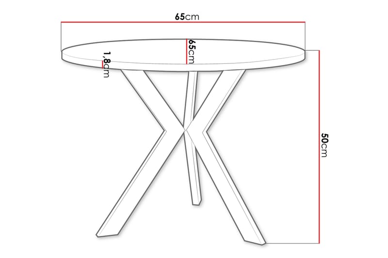 Froma Sofabord 65 cm - Brun/Svart - Møbler - Bord - Sofabord