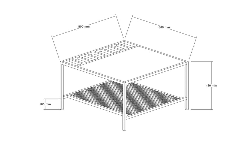 Gomis Sofabord 80 cm - Brun/Svart - Møbler - Bord - Sofabord