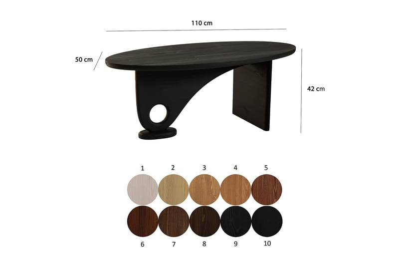 Gregg Sofabord 110 cm - Antrasitt - Møbler - Bord - Sofabord