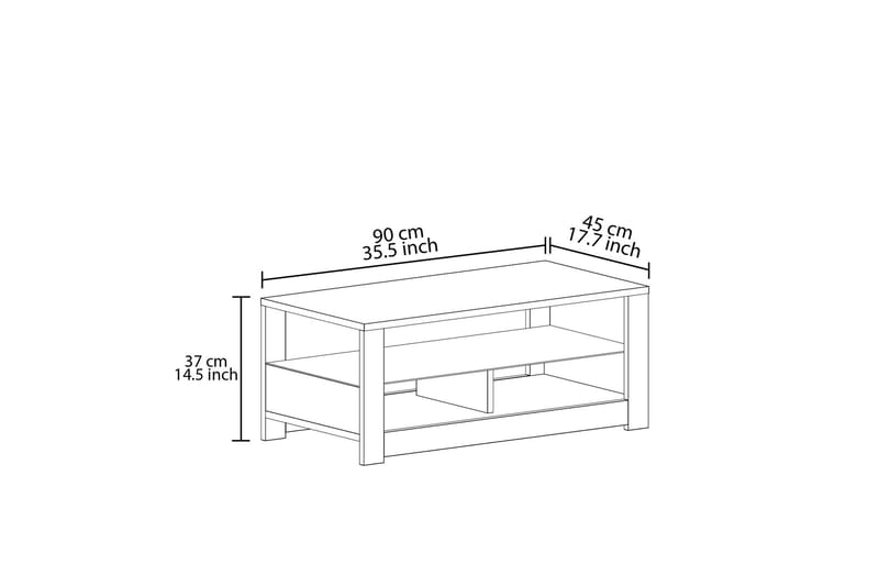 Griselda Sofabord 90 cm - Eik - Møbler - Bord - Sofabord