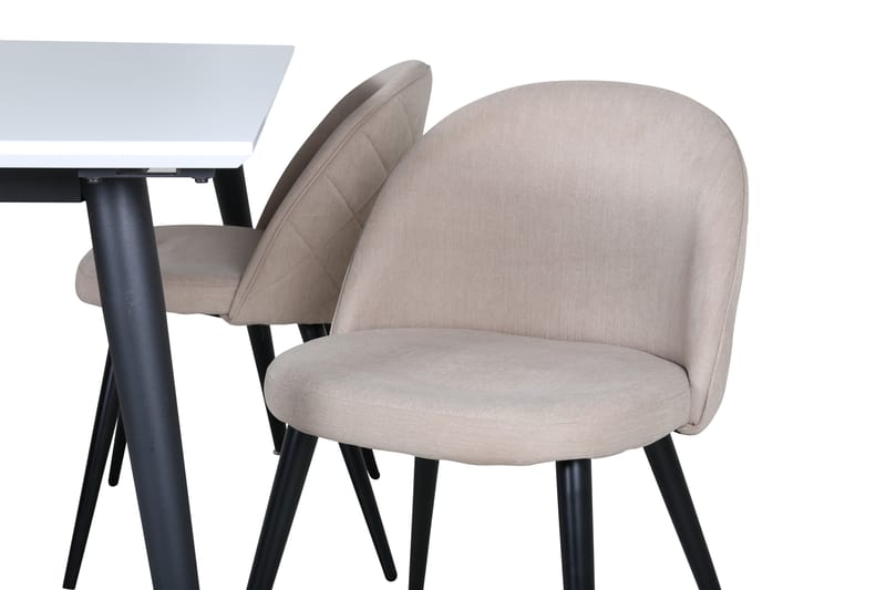 Jimms Spisegruppe 150 cm Rektangulær med 4 Sedavi Stoler - Beige - Møbler - Bord - Spisegrupper