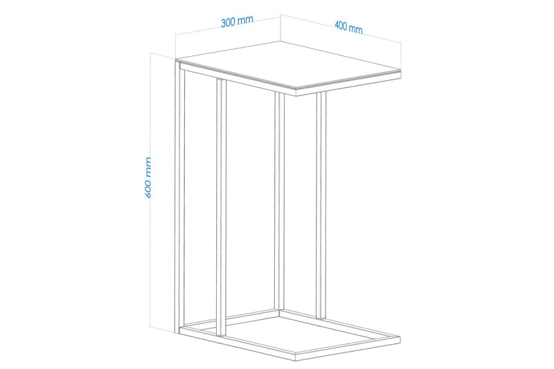 Alaswa Sidebord 30 cm - Svart - Møbler - Bord - Avlastningsbord - Lampebord & sidebord