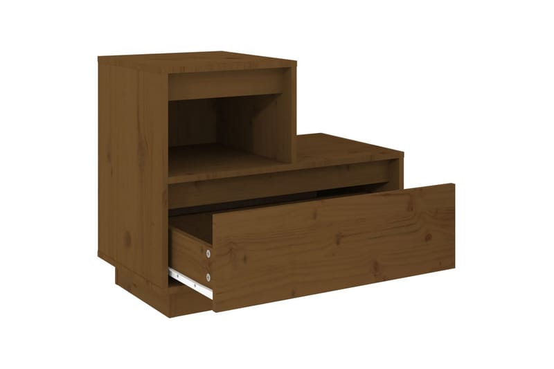 beBasic Nattbord 2 stk honningbrun 60x34x51 cm heltre furu - Brun - Møbler - Bord - Avlastningsbord - Sengebord & nattbord