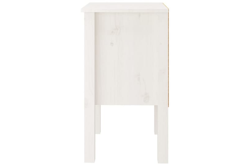 beBasic Nattbord 2 stk hvit 40x35x61,5 heltre furu - Hvit - Møbler - Bord - Avlastningsbord - Sengebord & nattbord