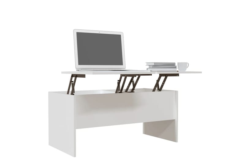 beBasic Salongbord hvit 102x50,5x46,5 cm konstruert tre - Hvit - Møbler - Bord - Avlastningsbord - Lampebord & sidebord