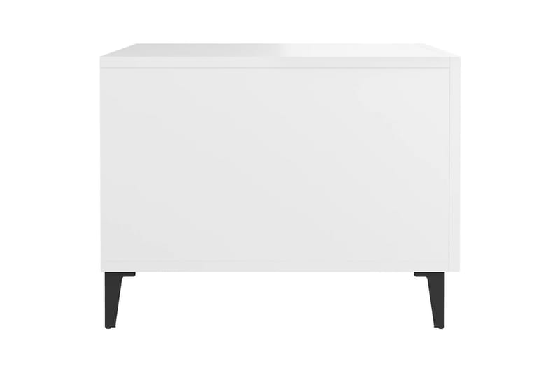 beBasic Salongbord med metallben 2 stk hvit 50x50x40 cm - Hvit - Møbler - Bord - Avlastningsbord - Lampebord & sidebord