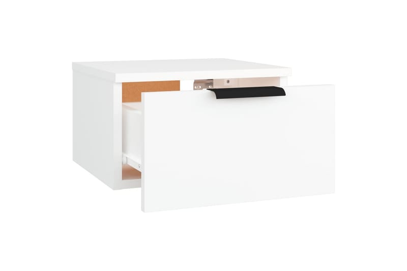 beBasic Veggmontert nattbord hvit 34x30x20 cm - Hvit - Møbler - Bord - Avlastningsbord - Sengebord & nattbord