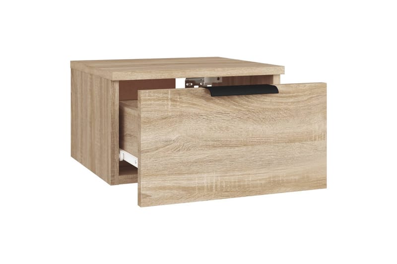 beBasic Veggmonterte nattbord 2 stk sonoma eik 34x30x20 cm - Brun - Møbler - Bord - Avlastningsbord - Sengebord & nattbord