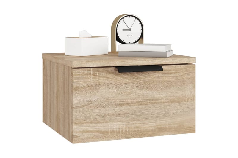 beBasic Veggmonterte nattbord 2 stk sonoma eik 34x30x20 cm - Brun - Møbler - Bord - Avlastningsbord - Sengebord & nattbord