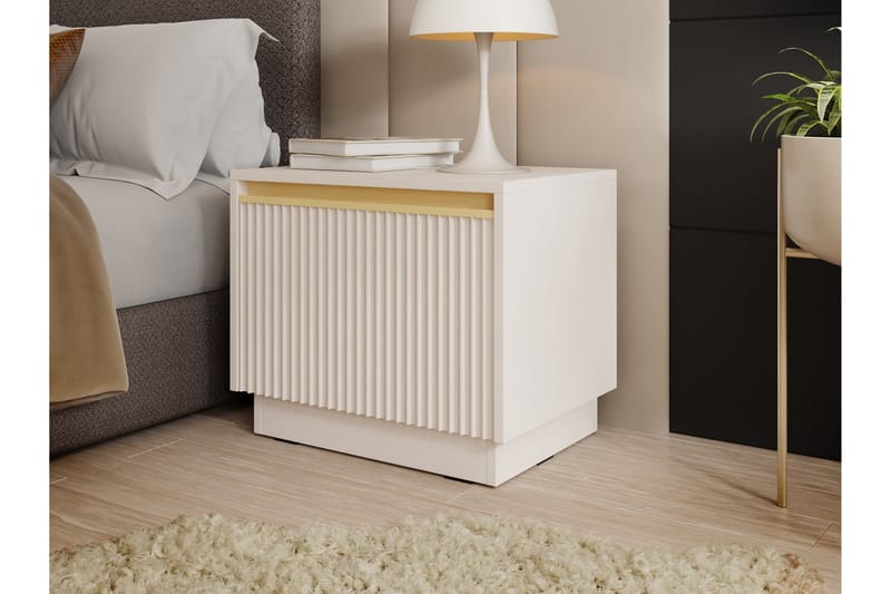 Bolstan Nattbord 54 cm - Beige - Møbler - Bord - Avlastningsbord - Sengebord & nattbord