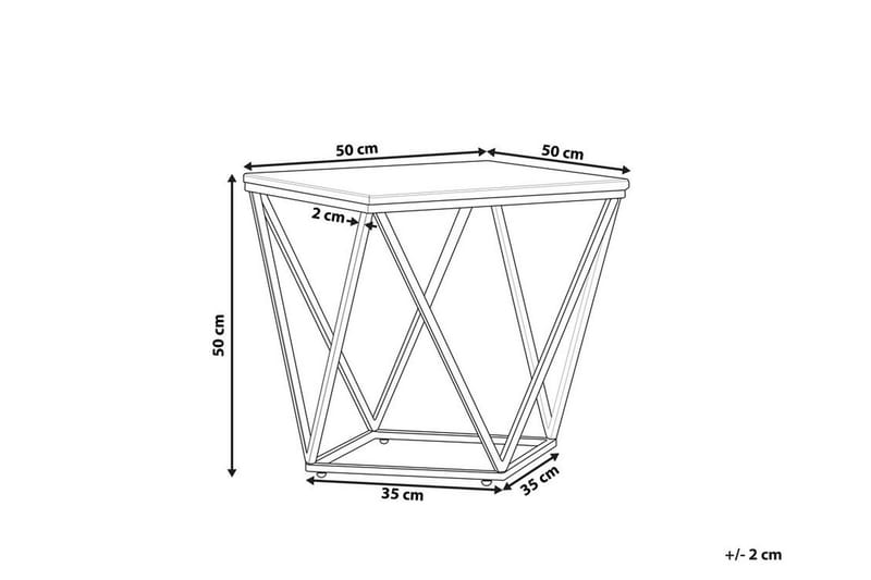 Charmlee Avlastningsbord 50 cm - Hvit / Svart - Lampebord & sidebord - Brettbord og småbord