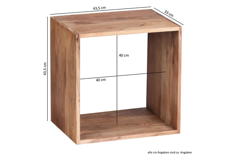 Dellett Avlastningsbord 44 cm - Brun - Møbler - Bord - Avlastningsbord - Brettbord og småbord