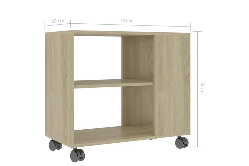 Sidebord sonoma eik 70x35x55 cm sponplate - Brun - Møbler - Bord - Avlastningsbord - Brettbord og småbord