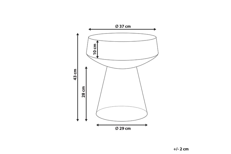 Dytto Sidebord 37 cm - Grå - Møbler - Bord - Avlastningsbord - Lampebord & sidebord