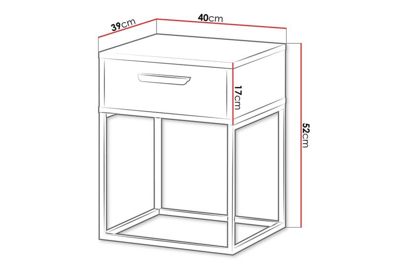 Elliott Nattbord 40 cm - Brun - Møbler - Bord - Avlastningsbord - Sengebord & nattbord