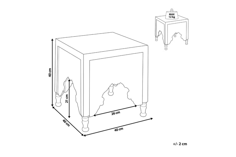 Filiberto Sidebord 40 cm - Lyst tre - Møbler - Bord - Avlastningsbord - Lampebord & sidebord