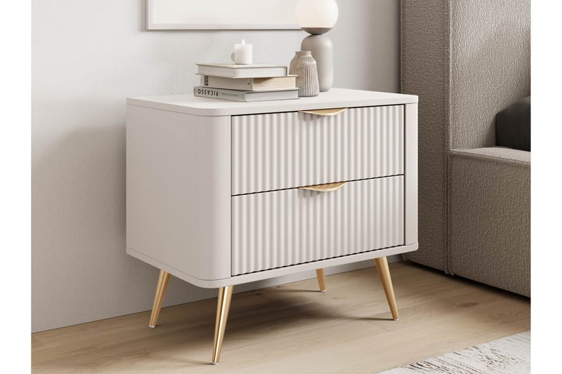 Forba Nattbord 64 cm - Beige - Møbler - Bord - Avlastningsbord - Sengebord & nattbord